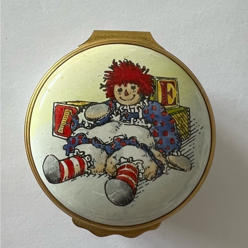 Halcyon Days of London designed By Tiffany & Co Vintage Raggedy Ann Enamel Box